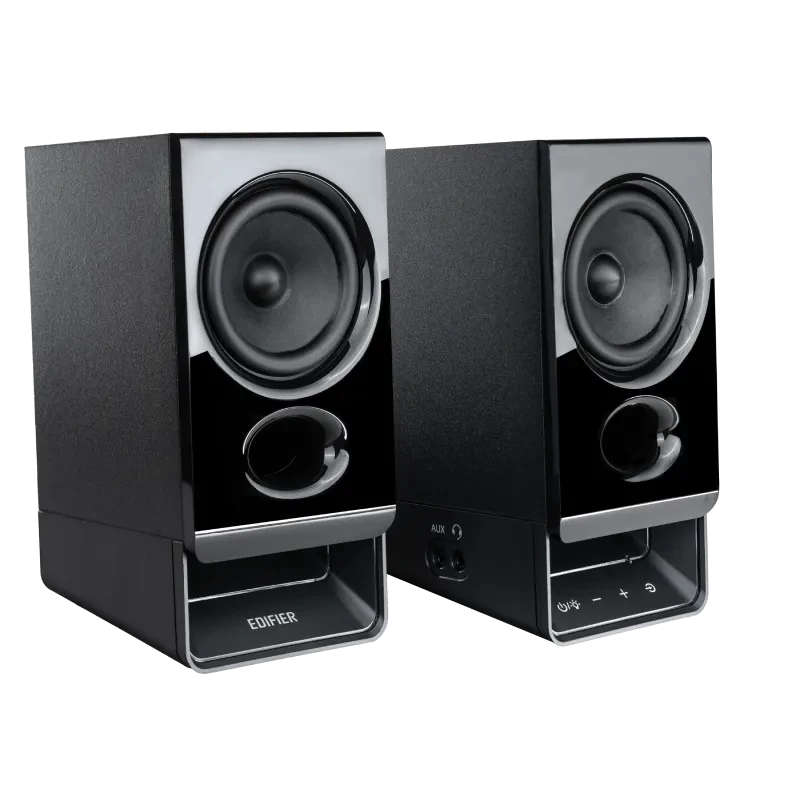 Edifier R20BT kompaktné Bluetooth 2.0 reproduktory s okolitým osvetlením, čierne