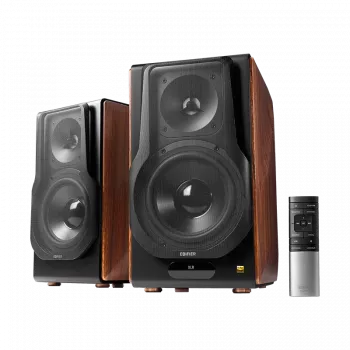 Edifier S3000MKII Premium Wireless 2.0 regálové reproduktory, hnedá