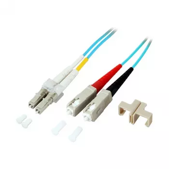 EFB Duplex patch kábel LC-SC OM3 25 m LSZH 2 mm aqua