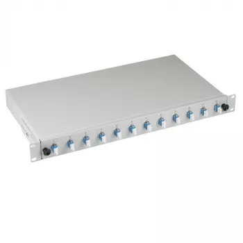 EFB Elektronik B71921L12 LC zváracia kazeta OS2 Singlemode 12 pigtailov / 6 spojok, modrá/sivá, kov, 483 mm