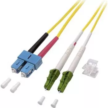 EFB-Elektronik duplexný jumper LC/APC-SC 9/125µm OS2 LSZH žltý 2,0 mm 7,5 m
