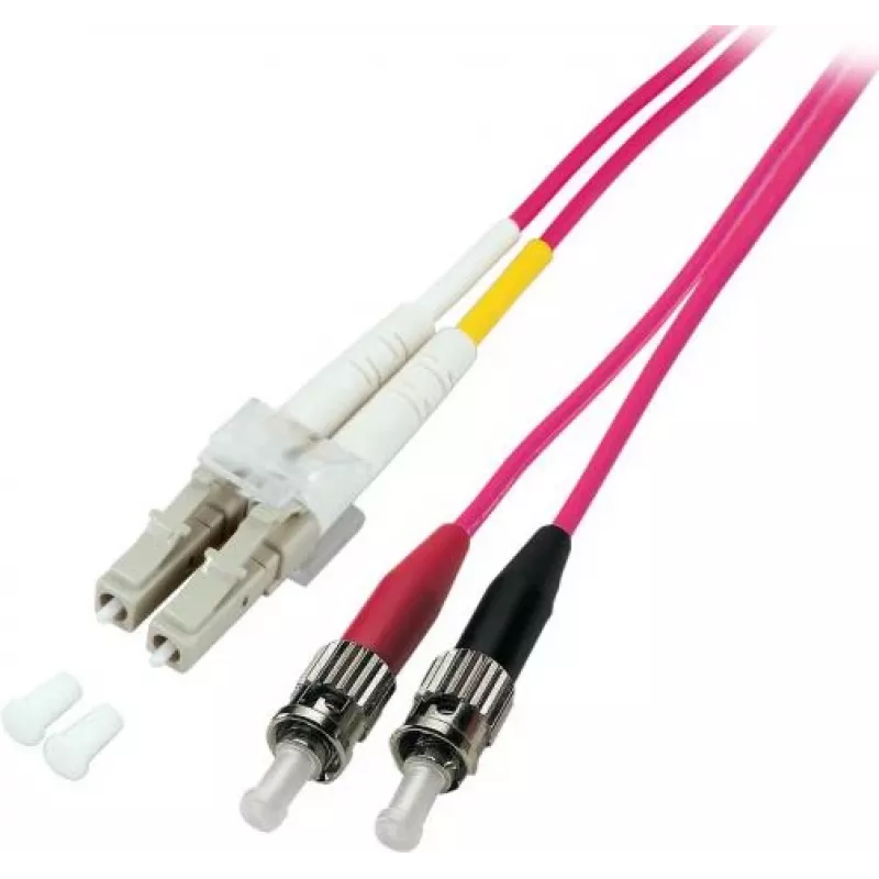EFB Elektronik Duplex-Jumper LC-ST 50/125µm OM4 LSZH erika fialová 2,0mm 3m