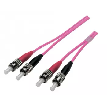 EFB Elektronik Duplex prepojovací kábel ST-ST 50/125 µm OM4 LSZH Erika Violet 3,0 mm 0,5 m