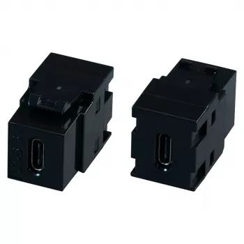 EFB Elektronik EB560 USB-C Keystone adaptér, 10 Gbit/s, 60 W PD, čierny