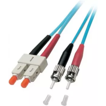EFB-Elektronik ECOFIBER duplexný jumper SC-ST 50/125µ OM3 LSZH aqua 3,0 mm 15 m