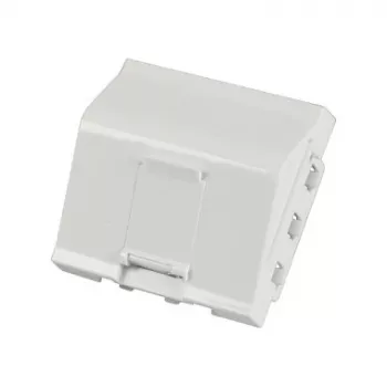 EFB ELEKTRONIK ET-25027 45x45mm krytka Keystone, 1-portový uhlový vývod, čistá biela (RAL 9010)