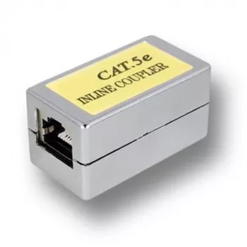 EFB-Elektronik RJ45 konektor samica na RJ45 konektor samica CAT 5e tienený sieťový spojovací adaptér, sivý 37529,1