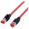 EFB ELEKTRONIK RJ45 patch kábel Cat.6A S/FTP PUR Draka UC900 TM21 červený 0,25 m
