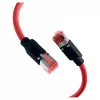EFB ELEKTRONIK RJ45 patch kábel Cat.6A S/FTP PUR Draka UC900 TM21 červený 0,25 m