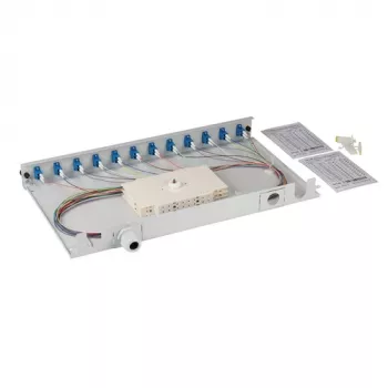 EFB Elektronik zváracia kazeta LC 9/125 OS2 výsuvná 48 pigtailov Offset/24 adaptérov