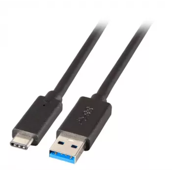 EFB Elektronik USB 3.2 Gen 1 SuperSpeed kábel, Type-A konektor samec na Type-C konektor samec, 3A, 5 Gbit/s, 0,5 m, čierny