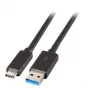 EFB Elektronik USB 3.2 Gen 1 SuperSpeed kábel, Type-A konektor samec na Type-C konektor samec, 3A, 5 Gbit/s, 0,5 m, čierny