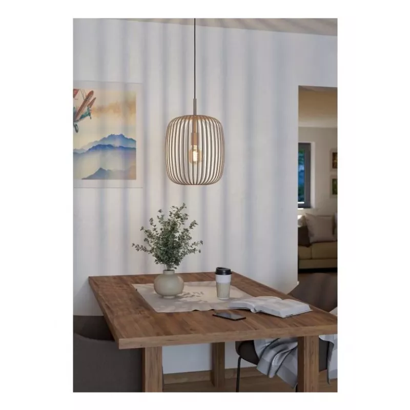 Závesná lampa EGLO ROMAZZINA 1xE27 béžová