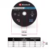Einhell 230 x 2,0 mm tenké rezné kotúče pre uhlovú brúsku, balenie 10 ks 711524