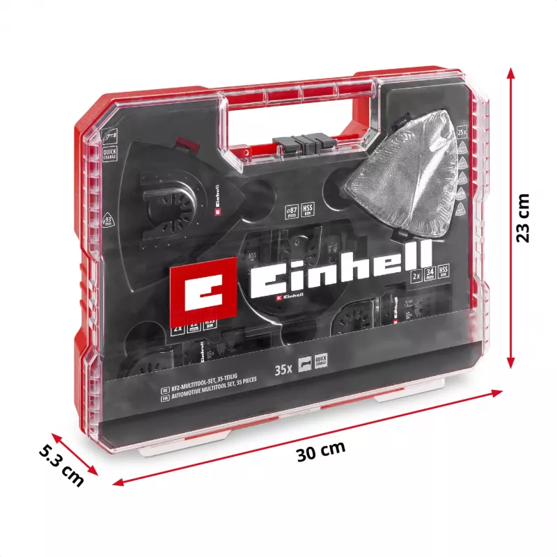 Einhell 708135 XL-PLUS-CASE BiM HSS sada príslušenstva pre multifunkčné náradie, 10 dielov
