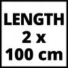 Einhell hliníková vodiaca lišta 2x1000mm (4502118)