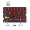Einhell E-Case VDE kufrík na náradie 24-dielna elektrikárska sada (červená/žltá)