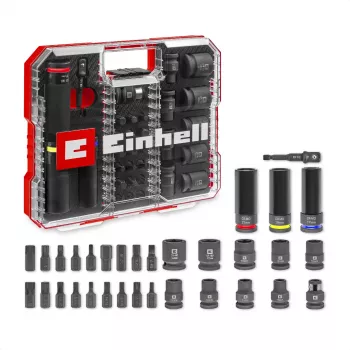 Einhell Impact Bit and Socket Set 1/2 inch 32-dielna v XL kufríku