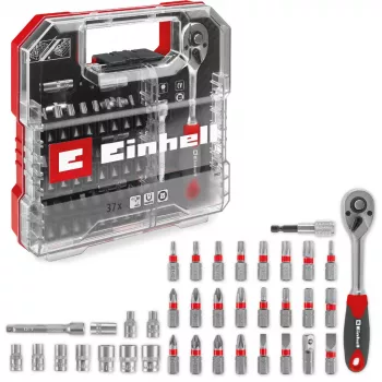 EINHELL-KWB sada nástrčných kľúčov a bitov 1/4 palca 37-dielna v L-CASE