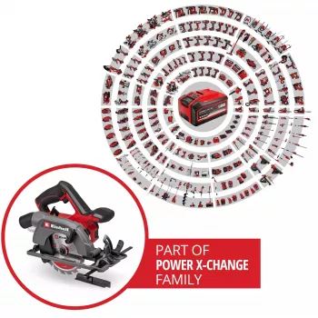Einhell Power X-Change akumulátorová ručná okružná píla TE-CS 18/150-2 Li-Solo, 18V (červená/čierna, bez batérie a nabíjačky)