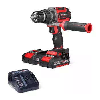 Einhell TP-CD 18/70 Li-i BL akumulátorový príklepový vŕtací skrutkovač set, 18V bezkartáčový, 70 Nm, 2x2,0Ah