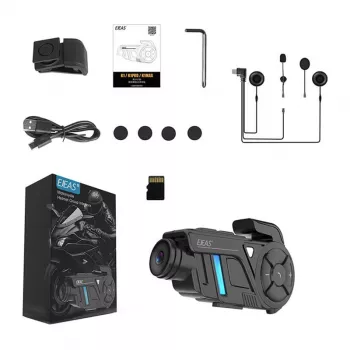 EJEAS K1Pro+ motocyklová interkom s 1080P rekordérom - samostatná interkom