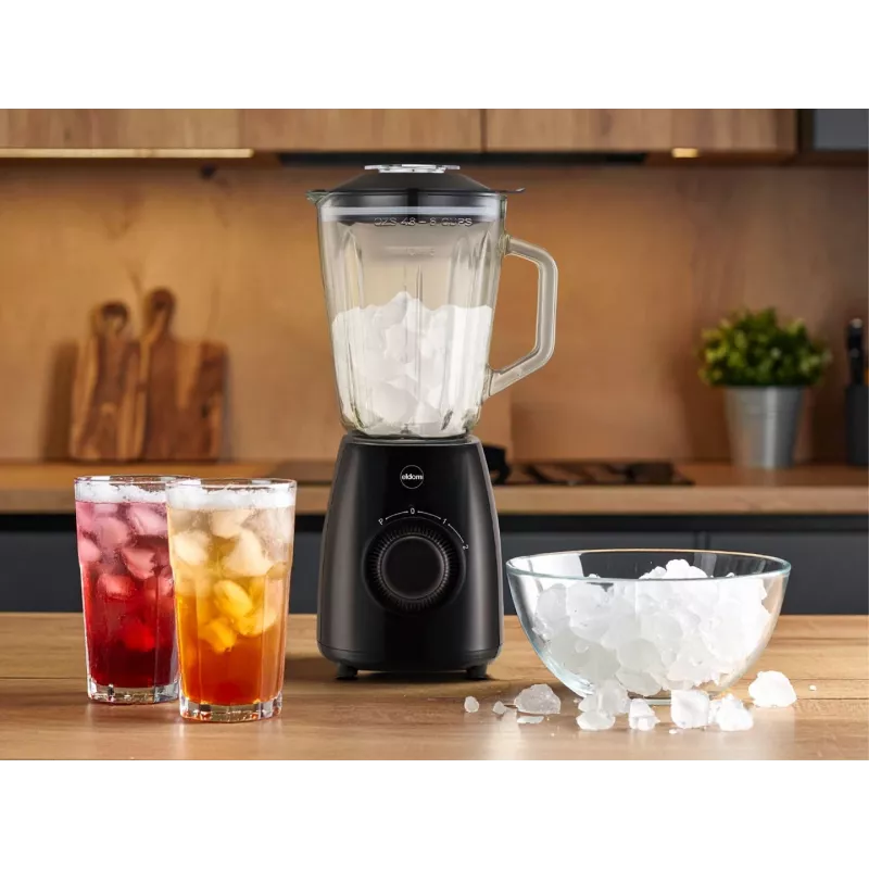 ELDOM BK6 NOXAR Stolný mixér, 1,8 L tvrdené sklo, čierny, 22000 rpm, Pulse