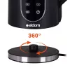ELDOM C560 Nuvia bezdrôtová kanvica s reguláciou teploty, 1,7 l, 2200 W, LED displej, nerez/čierna