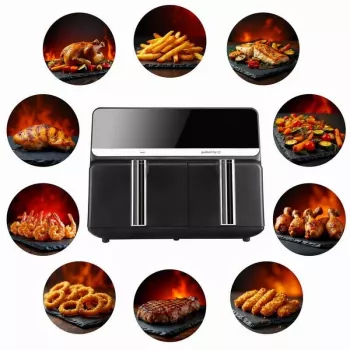 ELDOM FR200 teplovzdušná fritéza, 9 L, 2200 W, Dual Drawer