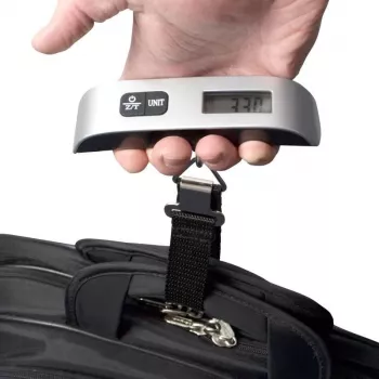 ELDOM WB10 Digitálna váha na batožinu 50 kg s podsvieteným LCD, nerezový hák, funkcie tara a podržanie
