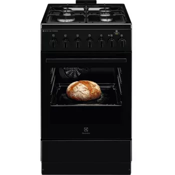 Electrolux 600 Series plynový sporák s elektrickou rúrou, čierny, 50 cm