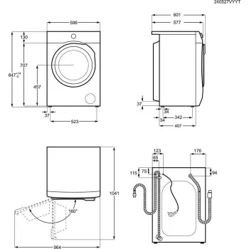 Electrolux EW2F528WP práčka s predným plnením, 8 kg, 1200 ot/min, biela