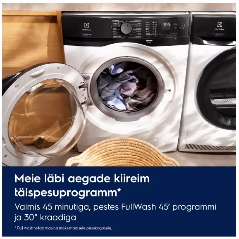 Electrolux EW6F9482E Voľne stojaca práčka s plnením spredu, 8 kg, 1400 ot/min, biela