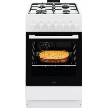 Electrolux LKK520032W voľne stojaci sporák s plynovou varnou doskou a elektrickou rúrou, 50 cm, biela