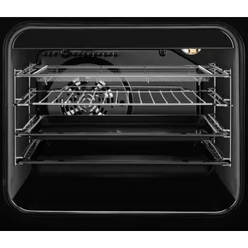 Electrolux LKR564275K voľne stojaci elektrický sporák so sklokeramickou doskou a rúrou s teplovzdušným ohrevom, čierny