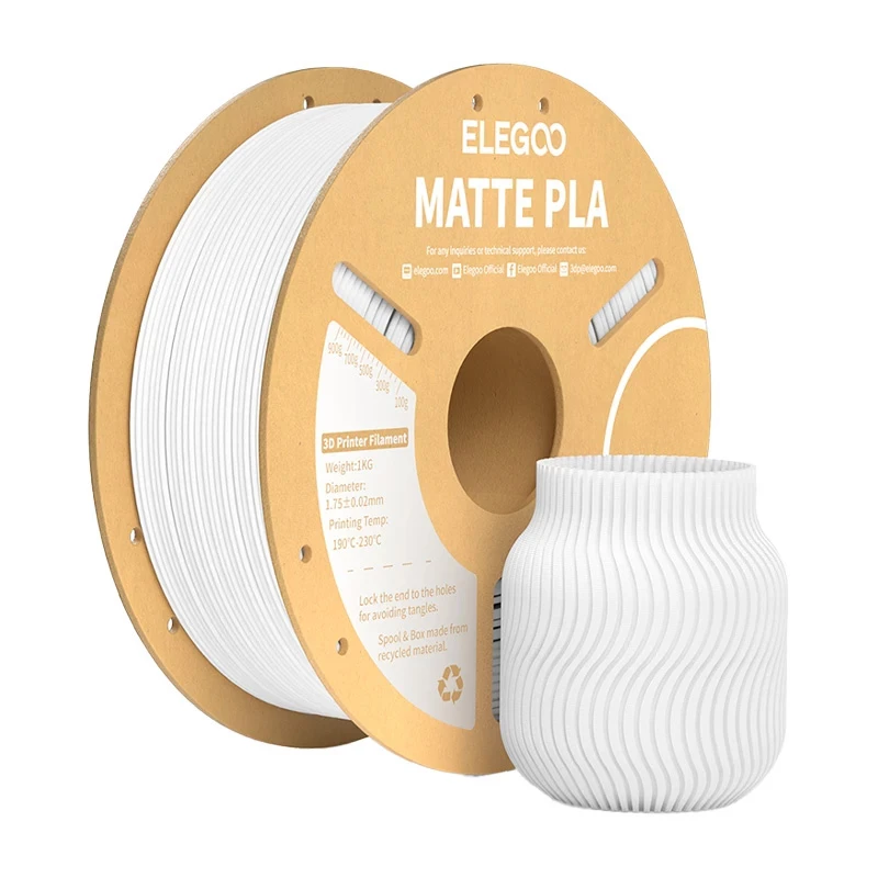 ELEGOO PLA Matte filament biely 1,75 mm 1 kg