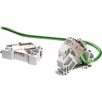 ELOTOUCH TE Connectivity AMP Netconn DIN adaptér na lištu, neosadený, 1 Keystone slot, svetlosivý 1711897-1