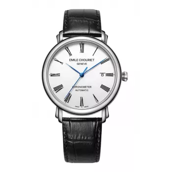 EMILE CHOURIET pánske automatické potápačské hodinky 40mm nerezová oceľ čierny ciferník 001168G406625