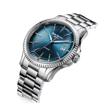 EMILE CHOURIET pánske automatické hodinky 40mm oceľ čierny ciferník
