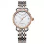 EMILE CHOURIET dámske hodinky 011168L306982 (30mm) - Swiss Quartz, nehrdzavejúca oceľ, strieborný ciferník, čierny kožený remienok