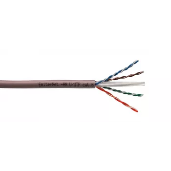 EMITER Cat.6 U/UTP 450MHz LS0H B2ca plný medený sieťový kábel, 4x2x23AWG, 305m rolka v kartóne