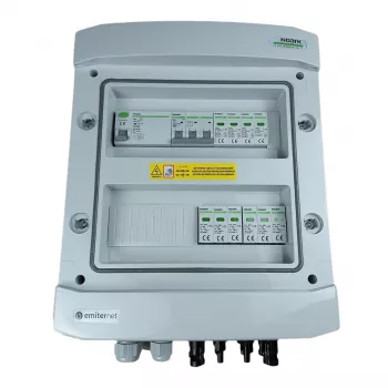 EMITER EM-1102N_DCAC PV DC/AC rozvádzač hermetický IP65 s prepäťovými ochranami Noark a RCD