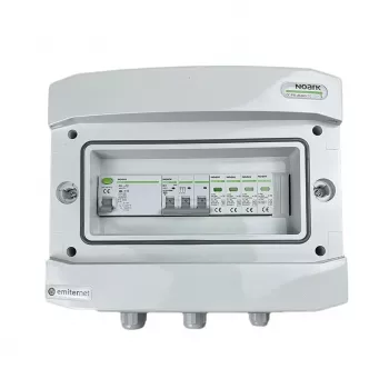 EMITER Hermetic AC rozvádzač IP65 so zvodičom prepätia Noark Type 2, 10A 3-fázový, RCD Type A 40A/300mA