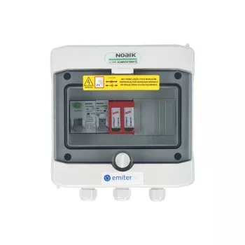 EMITER Rozvádzačová kombinácia AC hermetická IP65 EMITTER s AC prepäťovou ochranou Typ 2, 16A 1-pólový, RCD Typ A 40A/300mA