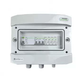 EMITER rozvádzač pripojený AC Hermetic IP65 prepäťová ochrana Noark Typ 2, 50A 3-fázový, RCD Typ A 63A/300mA