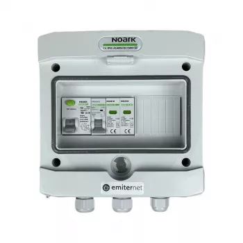 EMITER kombinácia prístrojov AC hermetická IP65 so zvodičom prepätia AC Noark typ 2, 16A 1-fázová, RCD typ A 40A/300mA
