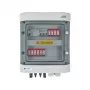 EMITER Rozvádzač pripojený DCAC Hermetic IP65 EMITTER so zvodičom prepätia DC Dehn 1000V Typ 2, 2 x PV-string, 2 x MPPT // og. AC Dehn Typ 2, 16A 3-fáza, RCD Typ A 40A/300mA