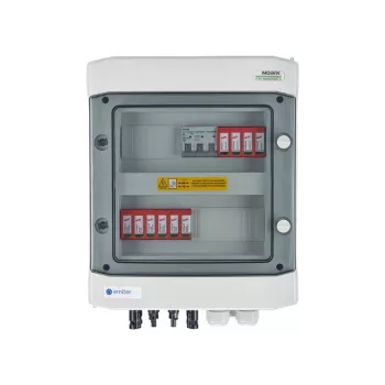 EMITER rozvádzač pripojený DCAC Hermetic IP65 EMITTER so zvodičom prepätia DC Dehn 1000V Typ 2, 2 x PV-string, 2 x MPPT // og. AC Dehn Typ 2, 10A 3-F