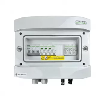 EMITER rozvádzač DCAC Hermetic IP65 EMITTER s DC prepäťovou ochranou Noark 1000V typ 1+2, 1 x PV string, 1 x MPPT // og. AC Noark typ 1+2, 10A 3-fázový