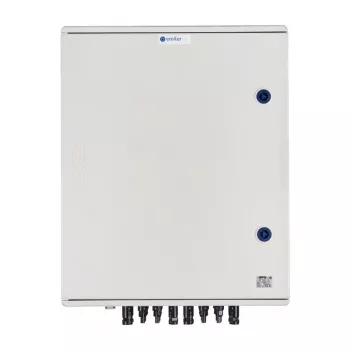 EMITER rozvádzač DC/AC Hermetický IP66 EMITTER so zvodičom prepätia DC Dehn 1000V Typ 2, 6 x PV-string, 6 x MPPT // AC Dehn Typ 2, 100A 3-fázový, FR 100A, fázová signalizácia + zásuvka